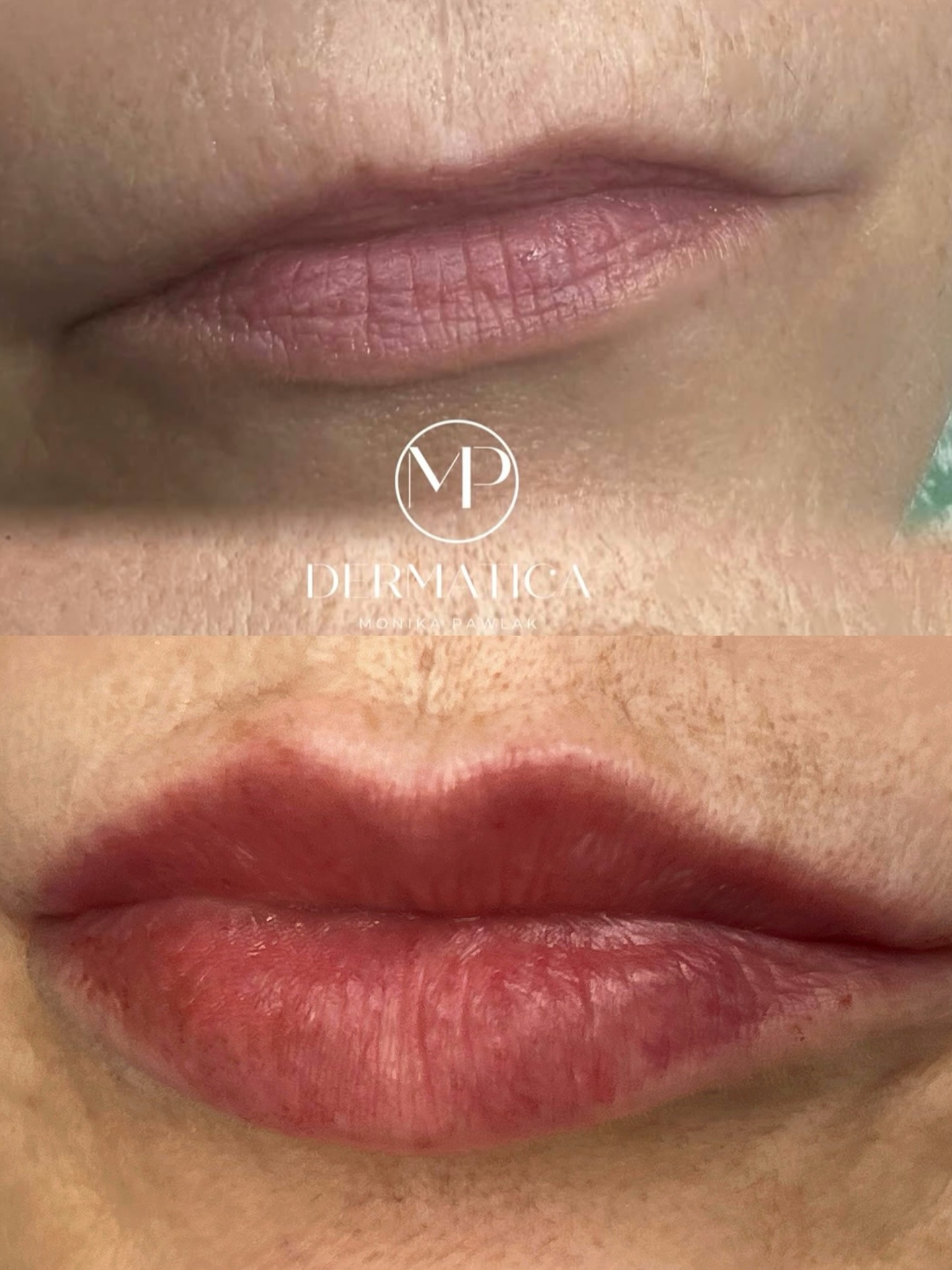 Modelowanie ust – przed i po