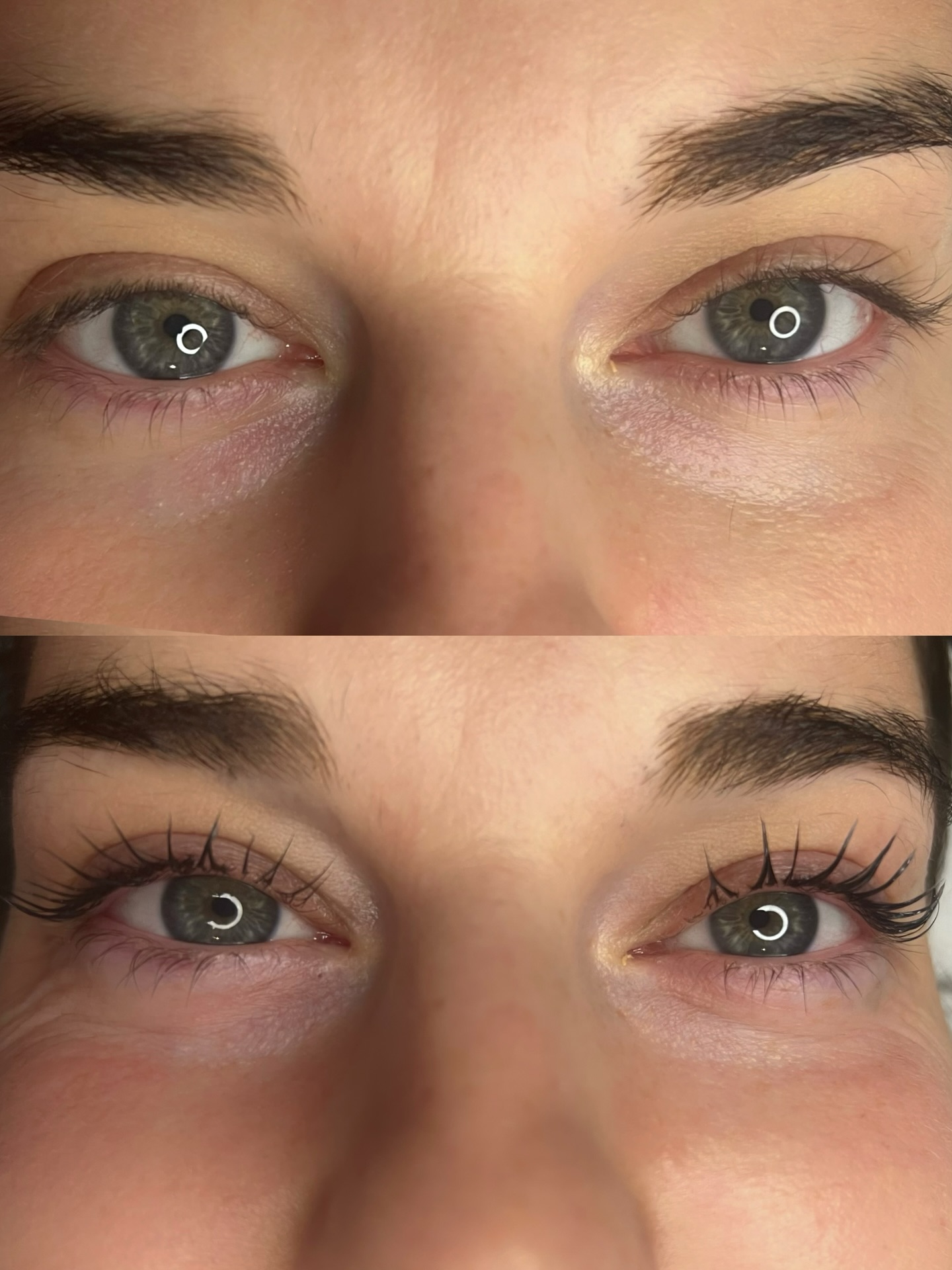 Lifting rzęs – przed i po